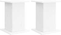 vidaXL Plantenstandaard 2 st wit 30,5 x 30 x 43 cm bewerkt hout