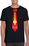 Bellatio Decorations Suck my Piek Zwart kerst T-shirt voor heren - Stropdas print XXL