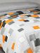 Casa Campo Beddengoedset opaal, grijs/oranje, voor bed van 150 cm (240 x 220/240 + 1/45 x 170 cm)