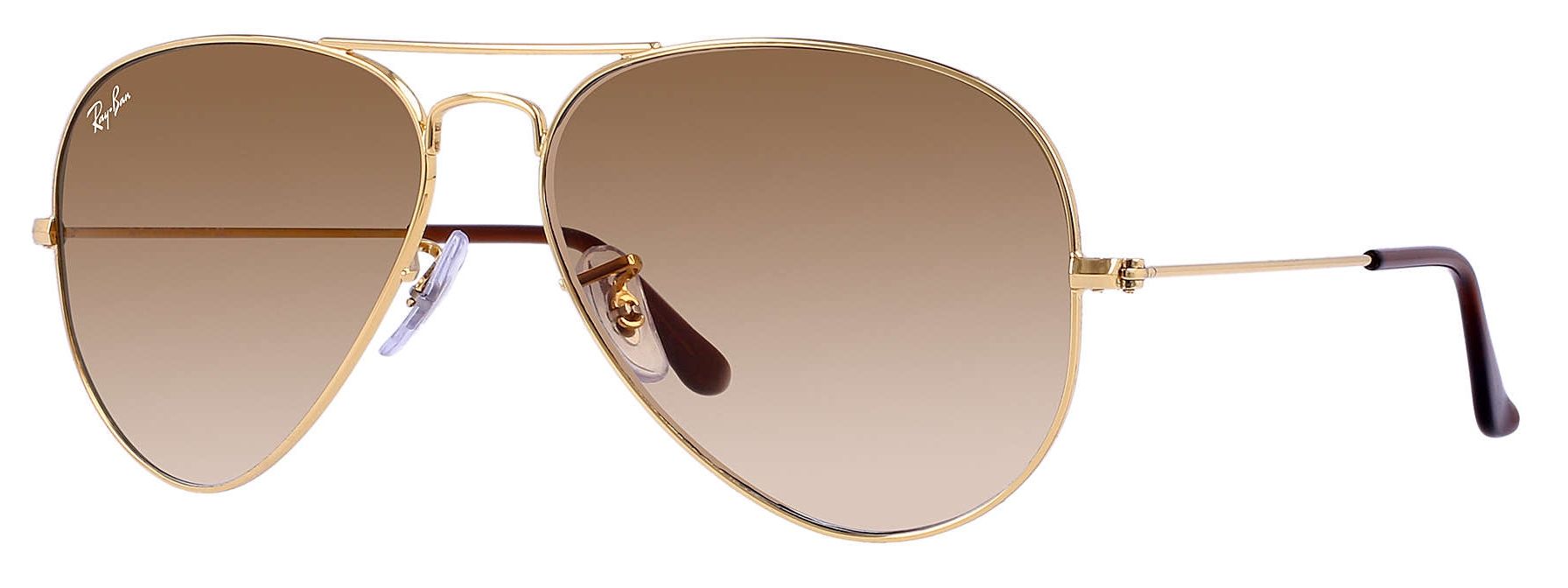 Ray-Ban Aviator Gradient Zonnebril - Goud - Bruin - Maat 58