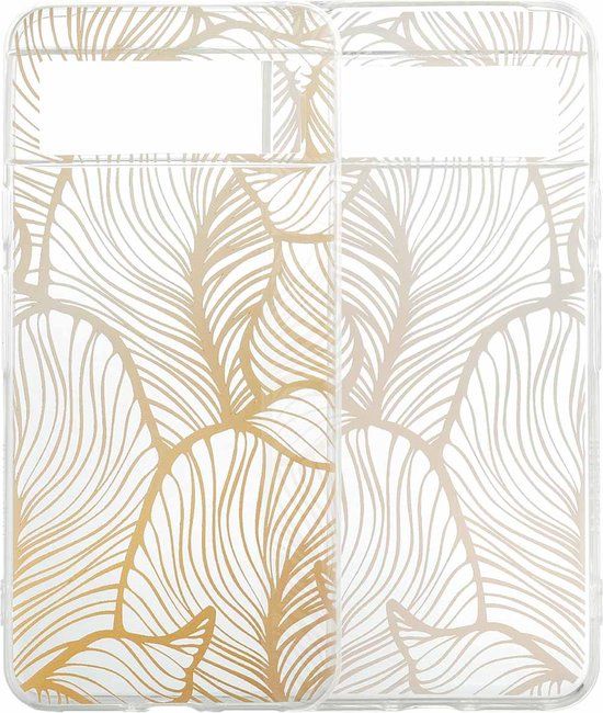 iMoshion Hoesje Google Pixel 8 - Golden Leaves Transparant