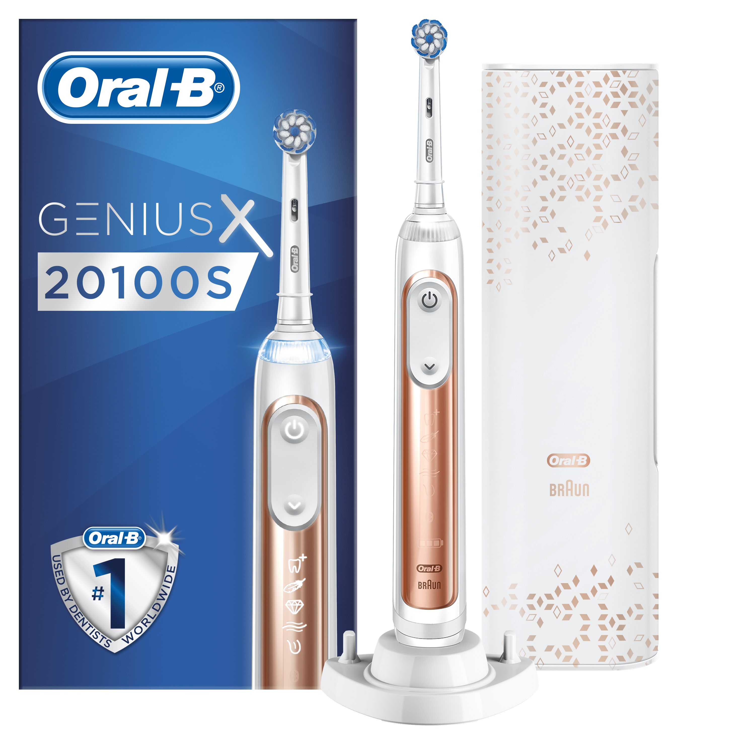 Oral-B Genius X 20100S - Rose Gold - Elektrische Tandenborstel