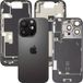 Apple iPhone 16 Pro Battery Cover, with Mid Frame, Complete Parts, Black (Black Titanium), Premium Swap
