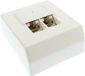 InLine® Cat.5e aansluitdoos, opbouw 2x RJ45 female, RAL 9010, wit