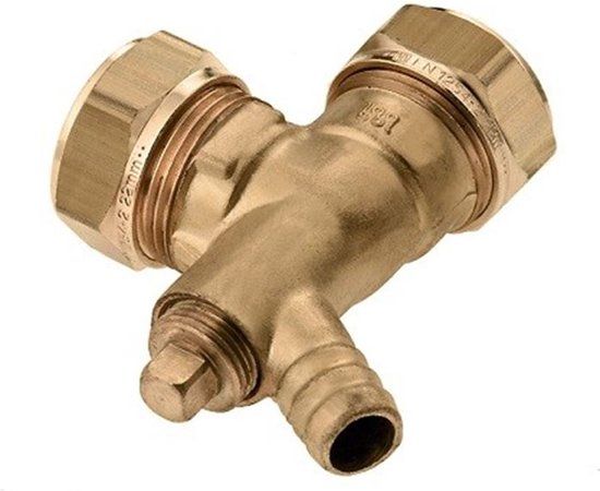 Bonfix messing knelknie met ontluchting 22mm