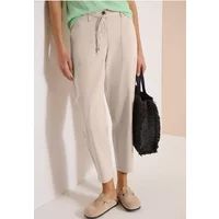 Cecil Mid Waist broek met wijde pijpen in casual pasvorm