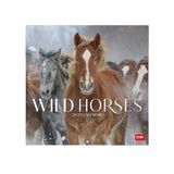 Legami Wandkalender 2025, grote wandkalender 30 x 29 cm, 12 maanden en jaarplanner, ruimte voor notities en notities, 6 talen, sterrenbeelden en internationale feestdagen, Wild Horses