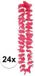 Sans marque 24x guirlande Hawaï avec fleurs roses