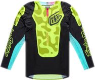 Troy Lee Designs SE Pro Myth Motocross-trui Zwart/neon/geel Maat M
