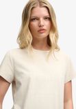 Superdry Luxe Casual Classic T-shirt Dames Katoen Peyote Beige