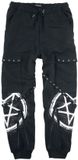Gothicana by EMP Gothicana Zwarte casual broek met zakken, bandjes en prints - Heren - M