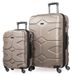 HAUPTSTADTKOFFER X-Kölln 2er Koffer-Set Trolley-Set Rollkoffer Reisekoffer, TSA, (S & L), Gold matt