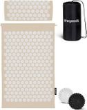 LifeGoods Spijkermat met Kussen - Shakti Mat - Acupressuur Mat - Beige