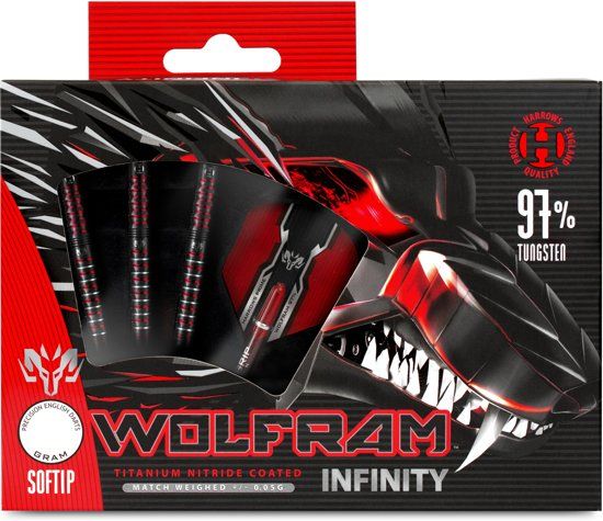 Harrows Wolfram Infinity Steeltip Dartpijlen - 24 gram