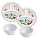 Omgoods - Set van 4 Portie Controle Borden en Schalen voor Gezond Eten