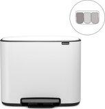 Brabantia Bo Pedal Bin - 3 x 11 Litres - White