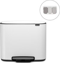 Brabantia Bo Pedal Bin - 3 x 11 Litres - White