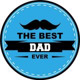 Bellatio Decorations Vaderdag bierviltjes - the best dad ever - blauw - 15x stuks