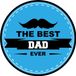 Bellatio Decorations Vaderdag bierviltjes - the best dad ever - blauw - 15x stuks