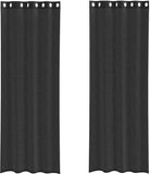 vidaXL - Gordijnen - voile - met - doorvoertules - 2 - st - 140x260 - cm - zwart