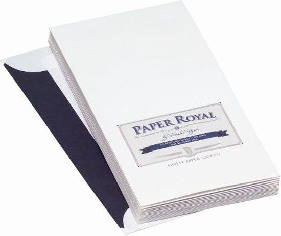 Rössler Enveloppe- Langwerpig-Luxe-met blauwe voering- pak 20 stuks
