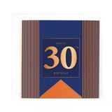 Hotchpotch Luxe verijdelde 30e verjaardagskaart | Mannelijke 30e verjaardagskaart | Pocket Square wenskaart Londen