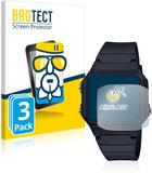 BROTECT Screenprotector 3 Stuks voor Casio Unisex A168WA-1YES Beschermglas transparant