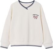Vertbaudet pull garçon col V écru