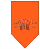 Mirage Classic American Rhinestone Hond Bandana, Groot, Oranje