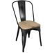 Bolero Stalen Stoelen Met Houten Zitting Zwart (4 Stuks)
