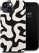Selencia Vivid Backcover iPhone 15 Hoesje - Art Wave Black