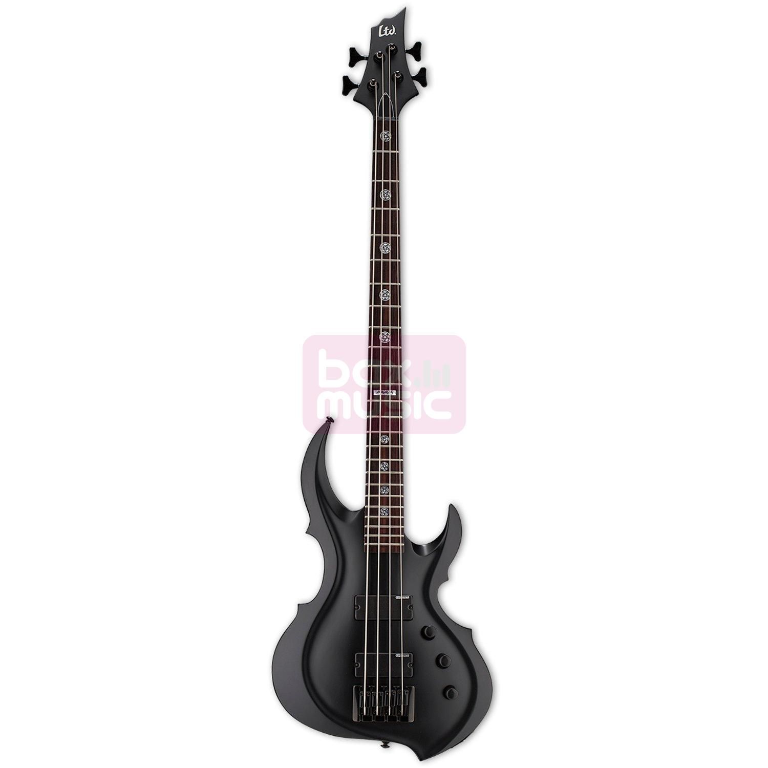 ESP LTD TA-604 FRX Black Satin Tom Araya Signature Basgitaar