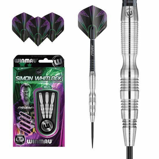 WINMAU Simon Whitlock Silver steeltip-dartpijlen 22gr