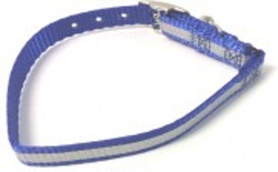 Animal King Kattenhalsbandje met reflecterende strip blauw