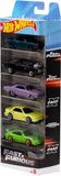 Hot Wheels Fast & Furious, Set van 5 Metalen Speelgoedraceauto's, Geïnspireerd op en Gezien in de Films, Schaal 1:64