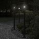 VidaXL Lampadaire d'extérieur 3 points lumineux 100 cm acier inoxydable noir