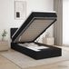 Maison Exclusive Lit Ottoman exclusif avec matelas, couleur noire, dimensions 90 x 190 cm, revêtement en tissu