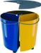 ECOBIN - Poubelle rotative / Poubelle avec couvercle - 3x 11,7L