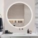 SensaHome - Miroir de salle de bain rond sans cadre avec éclairage LED - 70 cm