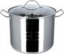 Casserole en acier - Casserole avec couvercle - Adapté aux plaques à induction - 26 cm - 11 litres - Argenté