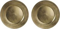 Othmar Decorations Diner onderborden - 6x - goud - 33 cm - kunststof