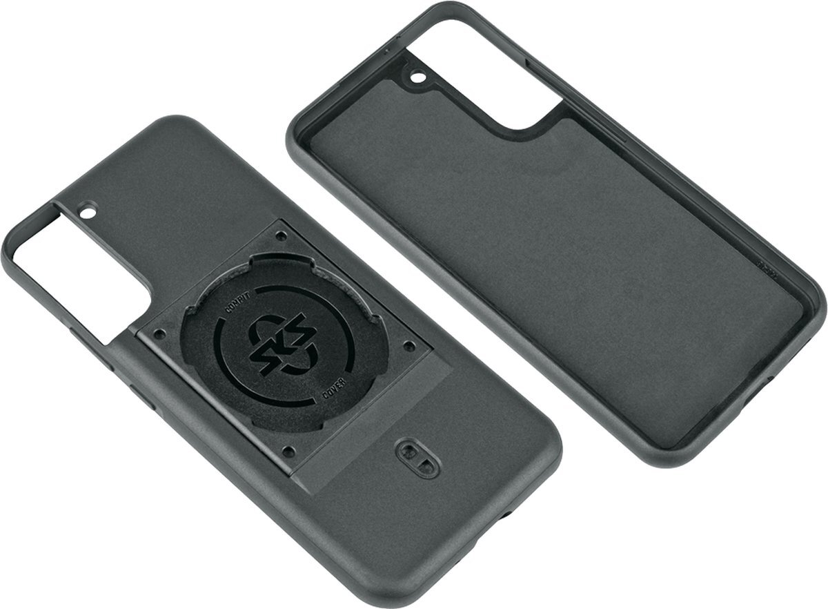 SKS GERMANY COMPIT Cover voor Samsung S22+, telefoonhoes met bevestigingsvoorziening (compatibel met COMPIT-systeem, van slijtvaste 2-componenten kunststof, aangenaam gevoel), zwart