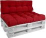Beautissu Elements – 2x Coussin de dossier coussin de palette 60x40 cm – Rouge – Qualité coussin de matelas