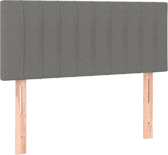 vidaXL Hoofdbord - Stof - Donkergrijs - 100x5x78/88 cm
