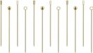 Brochettes à cocktail 11 cm - Réutilisable - Acier inoxydable - Piques à cocktail dorés - Piques à tapas - Lave-vaisselle - 12 pièces