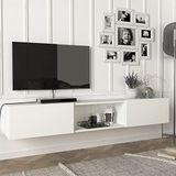 [en.casa] Tv-meubel Paltamo zwevend 180x31x29,5 cm wit