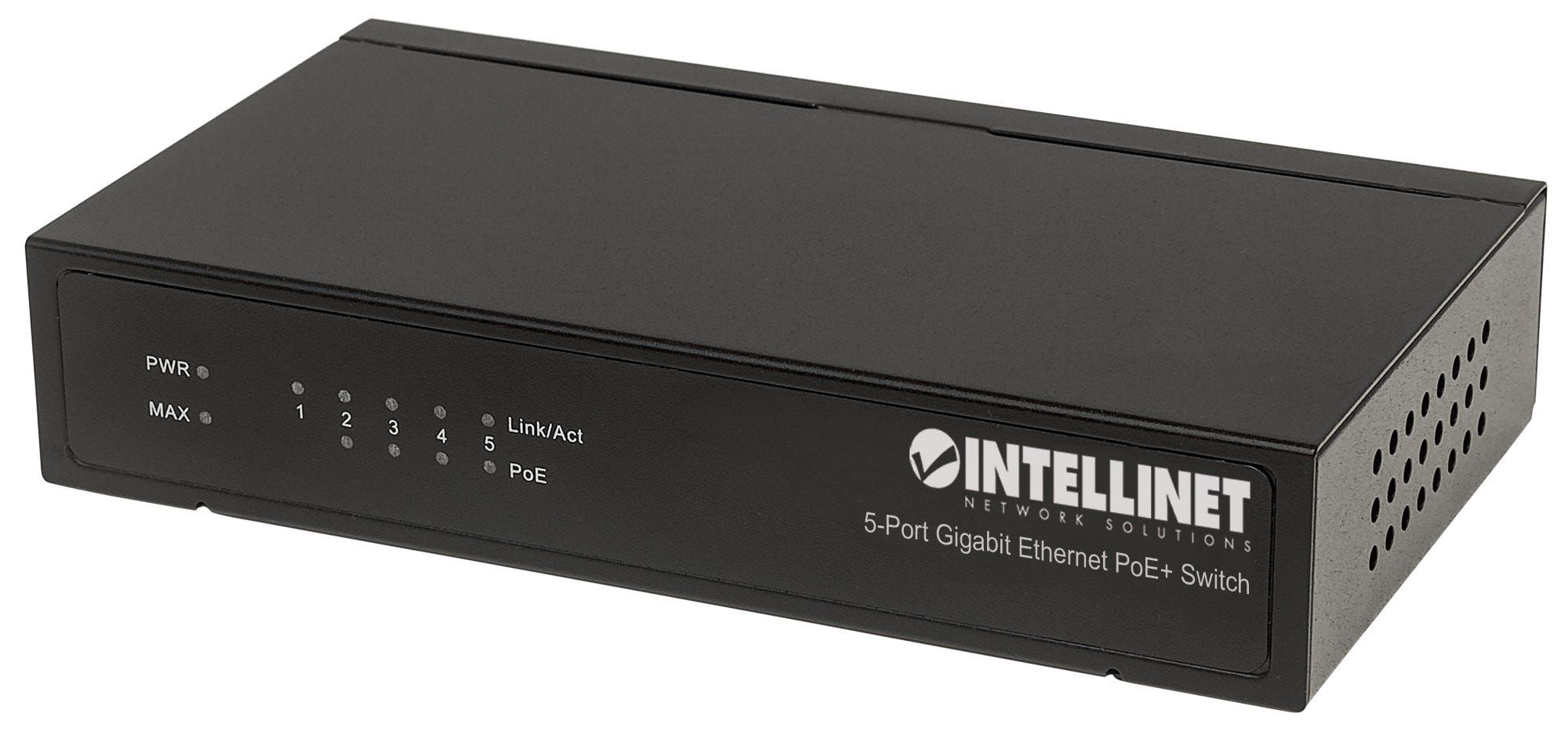 Intellinet 5-Port Gigabit Ethernet PoE+ Switch