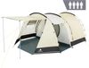 CampFeuer Super+ Tunneltent voor 4 personen, grote familietent met 2 ingangen en 3.000 mm waterkolom, groepstent