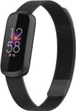 Strap-it Milanees Smartwatch bandje - Geschikt voor Fitbit Luxe - Zwart