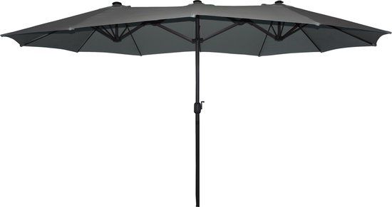 SenS-Line Marbella Parasol Grijs 270x450 cm - Grijs